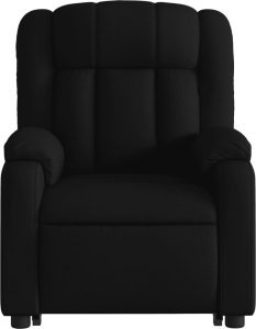 vidaXL Podnoszony fotel masujący, rozkładany, czarny, obity tkaniną 9