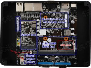 Komputer Eglobal Bezwentylatorowy mini PC M3 Intel J4125, HDMI, VGA, 2xCOM, 2xLAN, WiFi, BT, SIM 5