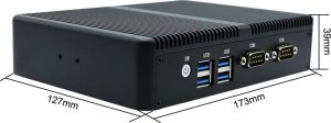 Komputer Eglobal Przemysłowy bezwentylatorowy mini PC M3 Intel Celeron 2955U 1.4GHz, 2xLAN, 2xCOM, HDMI, VGA 4