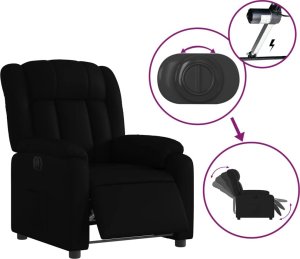vidaXL Elektryczny fotel rozkładany, czarny, obity sztuczną skórą 5