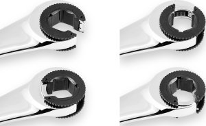 Neo Klucz płasko-oczkowy, rozcięty z grzechotką, 19 mm 4