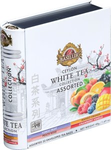 Basilur Basilur WHITE TEA zestaw białych herbat OWOCE saszetki - puszka 32 x 1,5 g 1