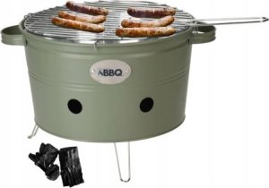 Koopman Grill węglowy z rusztem turystyczny zielony 34,5 cm 1