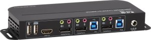 Przełącznik Eaton Eaton Tripp Lite series DisplayPort USB KVM Switch 2-Port 4K 60Hz HDR DP 1.4 USB Cables - KVM-/Audio-/USB-Switch - 2 x KVM/Audio/USB - 1 lokaler Benutzer - Desktop 4