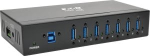 HUB USB Eaton Eaton Tripp Lite series 7-Port USB 3.0 Hub SuperSpeed with Dedicated 2A USB Charging iPad Tablet Metal - Hub - 7 x SuperSpeed USB 3.0 - an DIN-Schiene montierbar, wandmontierbar 1