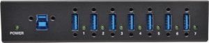 HUB USB Eaton Eaton Tripp Lite series 7-Port USB 3.0 Hub SuperSpeed with Dedicated 2A USB Charging iPad Tablet Metal - Hub - 7 x SuperSpeed USB 3.0 - an DIN-Schiene montierbar, wandmontierbar 6