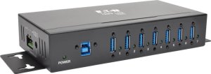 HUB USB Eaton Eaton Tripp Lite series 7-Port USB 3.0 Hub SuperSpeed with Dedicated 2A USB Charging iPad Tablet Metal - Hub - 7 x SuperSpeed USB 3.0 - an DIN-Schiene montierbar, wandmontierbar 7