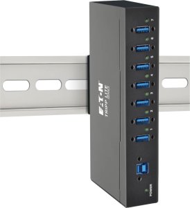 HUB USB Eaton Eaton Tripp Lite series 7-Port USB 3.0 Hub SuperSpeed with Dedicated 2A USB Charging iPad Tablet Metal - Hub - 7 x SuperSpeed USB 3.0 - an DIN-Schiene montierbar, wandmontierbar 9