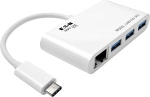 HUB USB Eaton Eaton Tripp Lite series 3-Port USB-C to USB-A Hub Portable w/ Gigabit Ethernet Port RJ45 - Hub - 3 x USB 3.1 - Desktop 1