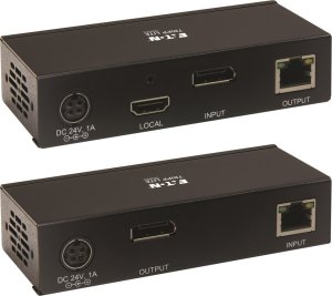 Eaton Eaton Tripp Lite Series DisplayPort over Cat6 KVM Extender Kit, Transmitter and Receiver, USB, 4K 30Hz, DP1.2a, PoC, HDCP 2.2, 230 ft., TAA - Erweiterung fur Video/Audio - 10Mb LAN, HDMI, DisplayPort - uber CAT 6 - bis zu 70 m - TAA-konform 2