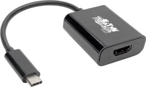 Adapter AV Eaton Eaton Tripp Lite Series USB C to HDMI Adapter Converter M/F 4K USB Type C to HDMI Black USB Type C, Thunderbolt 3 Compatible - Externer Videoadapter - USB-C 3.1 - HDMI - Schwarz 1