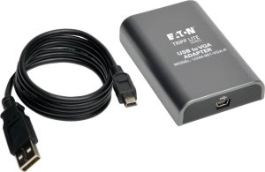 Adapter USB Eaton Eaton Tripp Lite Series USB 2.0 to VGA Dual Multi-Monitor External Video Graphics Card Adapter 1080p 60Hz - Externer Videoadapter - USB 2.0 - D-Sub 2