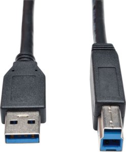 Kabel USB Eaton Eaton Tripp Lite Series USB 3.2 Gen 1 SuperSpeed Device Cable (A to B M/M) Black, 6 ft. (1.83 m) - USB-Kabel - USB Type B (M) zu USB Typ A (M) - USB / USB 2.0 / USB 3.2 - 1.83 m - Schwarz 1