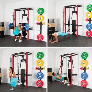 HMS Wielofunkcyjna klatka treningowa składana HMS KLT22 czerwona 17