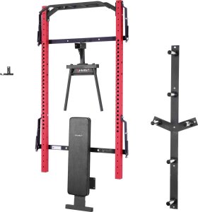 HMS Wielofunkcyjna klatka treningowa składana HMS KLT22 czerwona 3