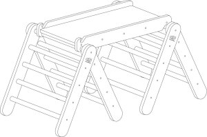 MeowBaby Meowbaby Dwie Drewniane Drabinki dla Dzieci ze Zj 4