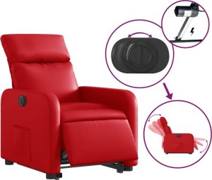 vidaXL Rozkładany fotel pionizujący, elektryczny, czerwony 5