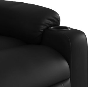 vidaXL Rozkładany fotel masujący, elektryczny, czarny, sztuczna skóra 11