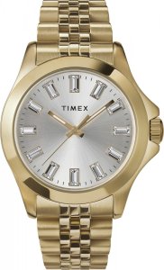 Zegarek Timex Zegarek damski Timex TW2V79800 CYRKONIE złoty 1