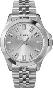 Zegarek Timex Zegarek damski Timex TW2V79900 CYRKONIE srebrny 1