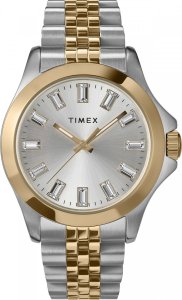 Zegarek Timex Zegarek damski Timex TW2V79700 CYRKONIE srebrny 1