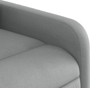 vidaXL Podnoszony fotel masujący, rozkładany, jasnoszary, tkanina 10