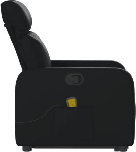 vidaXL Podnoszony fotel masujący, rozkładany, czarny 9