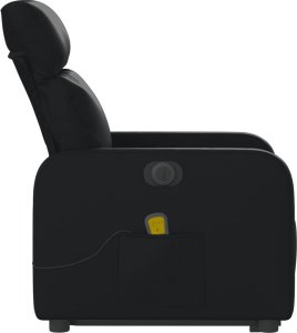 vidaXL Rozkładany fotel pionizujący z masażem, elektryczny, czarny 9