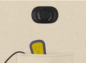 vidaXL Podnoszony fotel masujący, elektryczny, rozkładany, kremowy 12