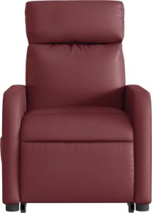 vidaXL Rozkładany fotel pionizujący z masażem, elektryczny, bordowy 8