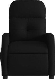 vidaXL Rozkładany fotel masujący, elektryczny, czarny, tkanina 8