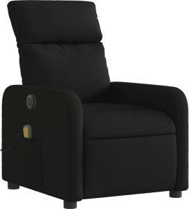 vidaXL Rozkładany fotel masujący, elektryczny, czarny, tkanina 4