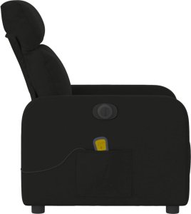 vidaXL Rozkładany fotel masujący, elektryczny, czarny, tkanina 10