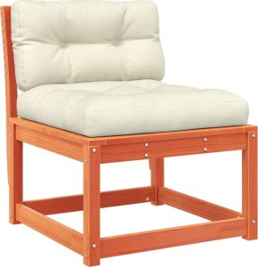 vidaXL 7-cz. zestaw mebli ogrodowych z poduszkami, woskowy brąz, sosna 5