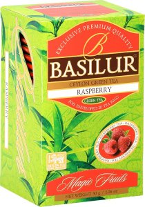 Basilur Basilur RASPBERRY herbata zielona malina - w kopertach 20 x 1,5 g 1