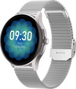 Smartwatch Enter ZEGAREK SMARTWATCH DAMSKI ENTER CANDICE POLSKIE MENU ROZMOWY CND.08.E.111.11.11 SREBRNY MESH 1