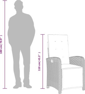 vidaXL 9-cz. zestaw mebli ogrodowych z poduszkami, beżowy, polirattan 10