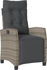 vidaXL 7-cz. zestaw mebli ogrodowych z poduszkami, szary, rattan PE 3