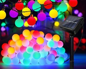 Verk Girlanda ogrodowa solarna lampki 40 led multikolor Girlanda ogrodowa solarna lampki 40 led multikolor 4