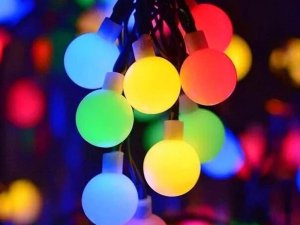 Verk Girlanda ogrodowa solarna lampki 40 led multikolor Girlanda ogrodowa solarna lampki 40 led multikolor 5