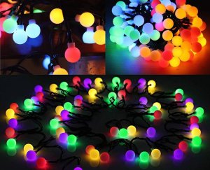 Verk Girlanda ogrodowa solarna lampki 40 led multikolor Girlanda ogrodowa solarna lampki 40 led multikolor 7