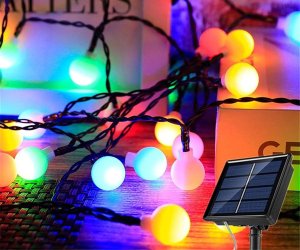 Verk Girlanda ogrodowa solarna lampki 40 led multikolor Girlanda ogrodowa solarna lampki 40 led multikolor 10