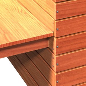 vidaXL Ławka z donicami, woskowy brąz, 167,5x60x65 cm, drewno sosnowe 8