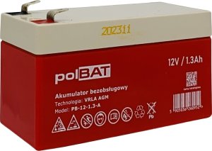 polBAT Akumulator AGM 12V 1.3Ah polBAT 1