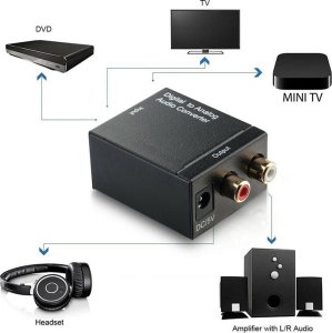 Adapter AV Verk Konwerter optyczny toslink spdif na 2x cinch rca Konwerter optyczny toslink spdif na 2x cinch rca 11