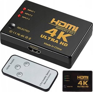 Verk Group Switch rozdzielacz 3x do 1 hdmi 4k uhd + pilot ir Switch rozdzielacz 3x do 1 hdmi 4k uhd + pilot ir 1