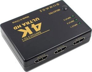 Verk Switch rozdzielacz 3x do 1 hdmi 4k uhd + pilot ir Switch rozdzielacz 3x do 1 hdmi 4k uhd + pilot ir 3
