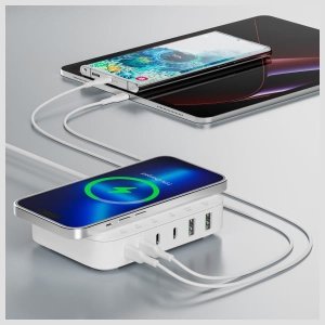 Ładowarka 4smarts 4smarts 7in1 GaN Ladestation 100W Wireless Charger, weiß 3