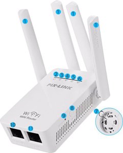 Access Point Verk Mocny wzmacniacz sygnału wifi repeater 300mb/s wps Mocny wzmacniacz sygnału wifi repeater 300mb/s wps 8
