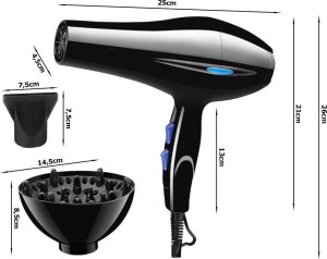 Suszarka Verk Suszarka do włosów regulacja jonizacja dyfuzor Suszarka do włosów regulacja jonizacja dyfuzor 11